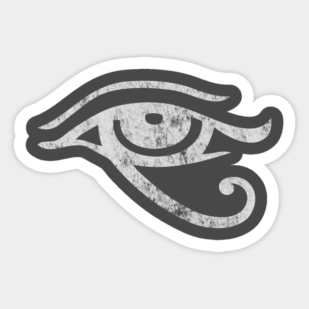 Distressed Eye of Horus Sticker by terrybain